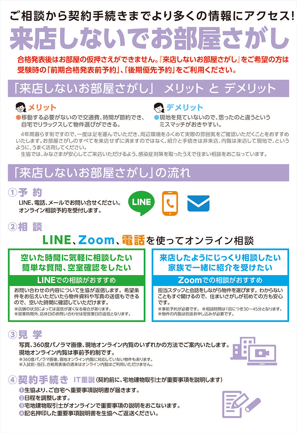 来店しないでお部屋さがし 滋賀県立大学生活協同組合